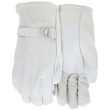 Mcr Safety Gloves, Road Hustler Drvr Pull Strap Straght Thb, L, 12PK 3220L